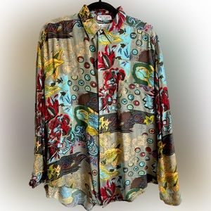 Vintage Goouch Button Front Shirt Men Large